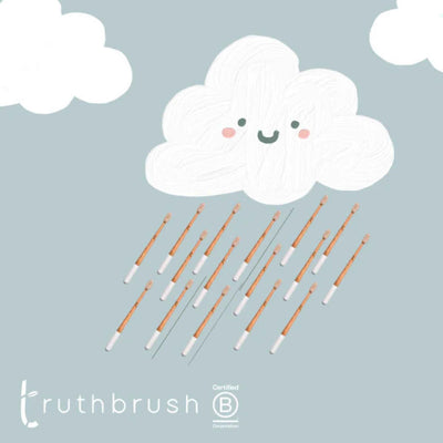 Bamboo Toothbrush Truthbrush Tiny White
