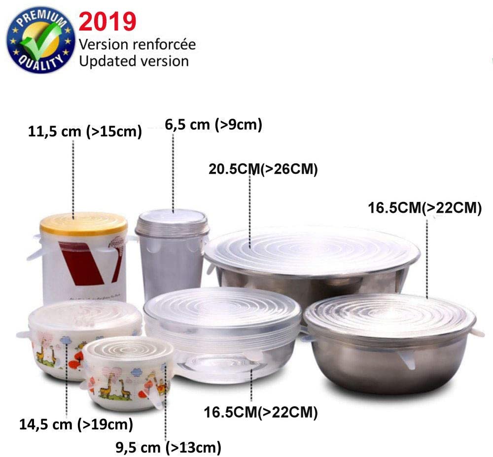 Silicone Stretch Lids - Set Of 12