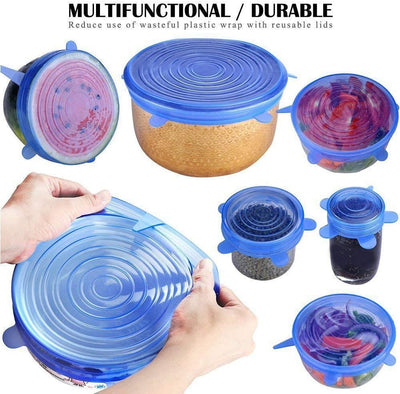 Silicone Stretch Lids - Set Of 12