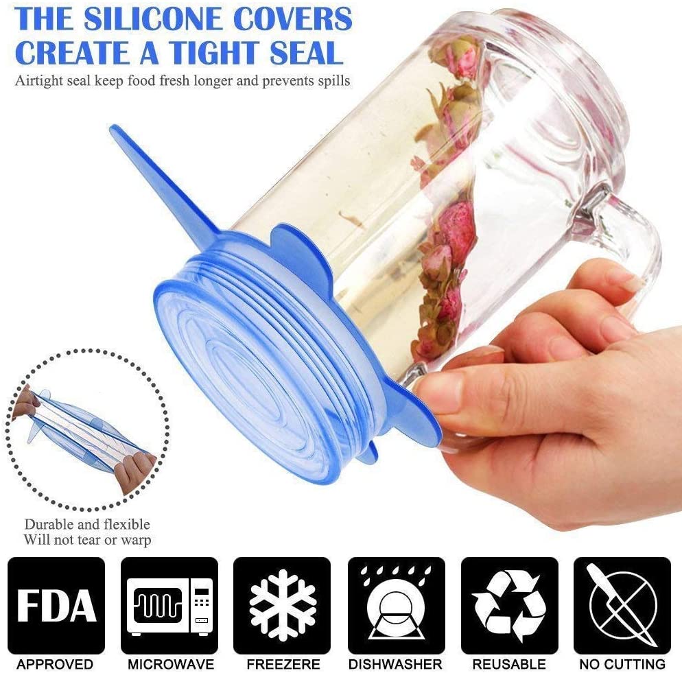 Silicone Stretch Lids - Set Of 12